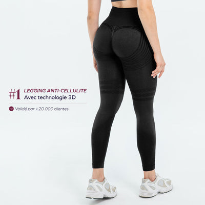 Leggings 3D Noir — Anti-Cellulite