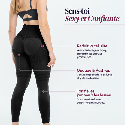 Leggings 3D Noir — Anti-Cellulite